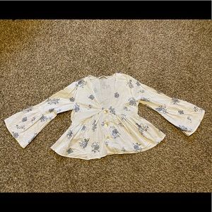 Zara White Floral Top